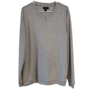 Tasso Elba Mens Large Gray Waffle Texture Shirt